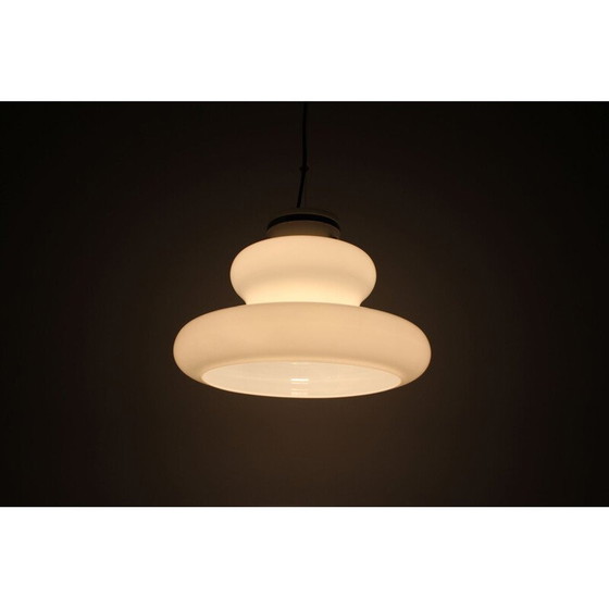 Image 1 of Lampe suspendue vintage en verre par Napako, Tchécoslovaquie 1960