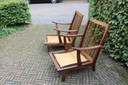 2x Chaise de fumeur vintage Mid Century Design danois Shrub & Rad stake