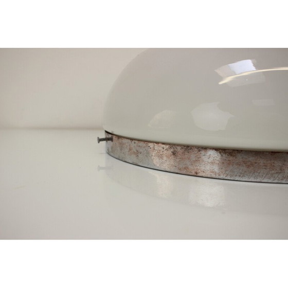 Image 1 of Plafonnier vintage en verre et chrome, Allemagne 1940