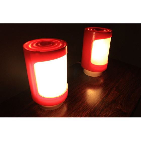 Image 1 of Paire de lampes de table cosmonaute vintage par Elektrosvit, 1970