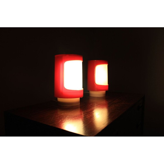Image 1 of Paire de lampes de table cosmonaute vintage par Elektrosvit, 1970