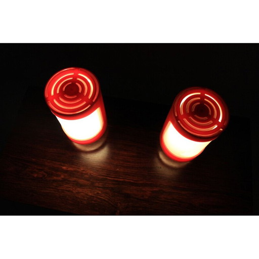 Paire de lampes de table cosmonaute vintage par Elektrosvit, 1970