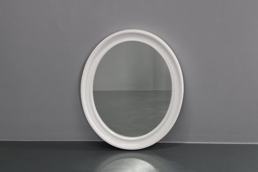 Miroir ovale en plastique italien 1970S