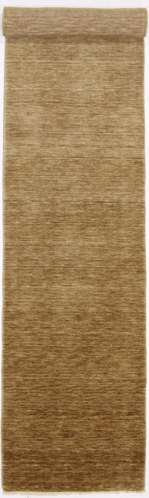 Tapis moderne Gabbeh Loom Unicolore noué à la main 397 X 74 cm Nouveau tapis