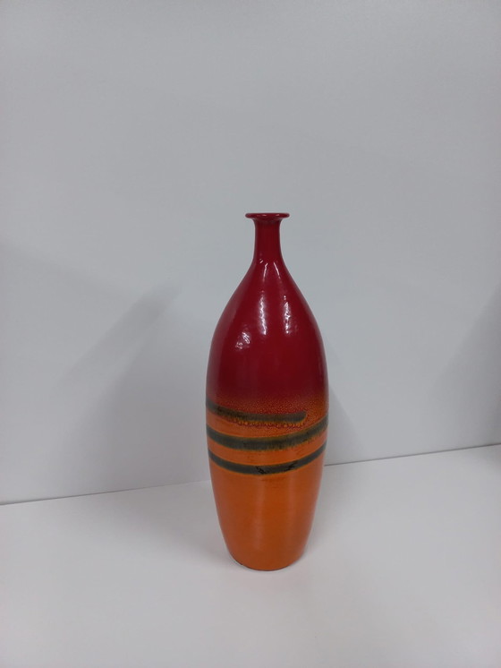 Image 1 of Grand vase à fleurs vintage en céramique