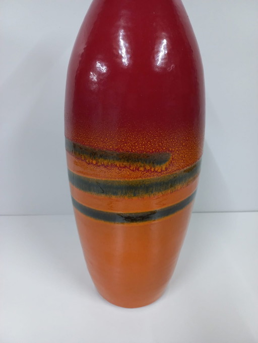 Grand vase à fleurs vintage en céramique