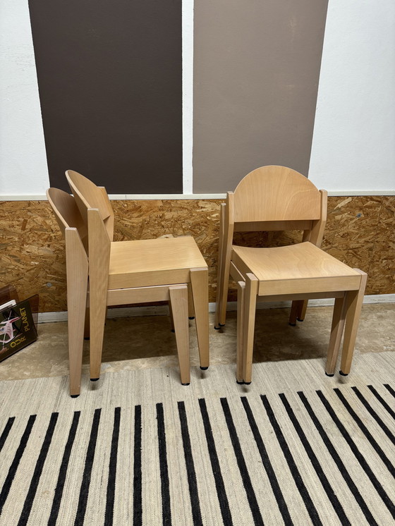 Image 1 of Chaises de salle à manger scandinaves empilables