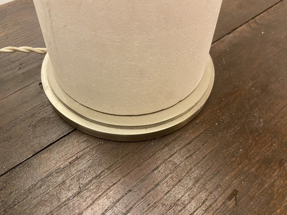 Image 1 of Paire De Lampes Modernistes En Pierre Et Bronze.