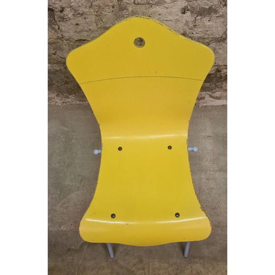Image 1 of Ensemble de 8 chaises Cergy vintage en jaune doré par Kristian Gavoille pour Cartier, 1996