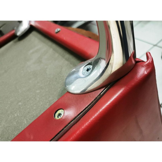 Image 1 of Chaise vintage en cuir rouge
