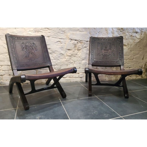 Paire de fauteuils vintage par Angel Pazmino 1960s