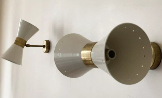 Image 1 of Paire applique diabolo Blanc ivoire