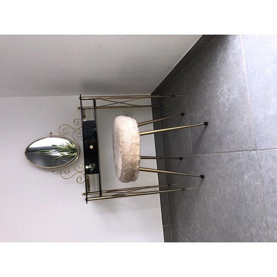 Image 1 of Coiffeuse vintage avec son tabouret postiche