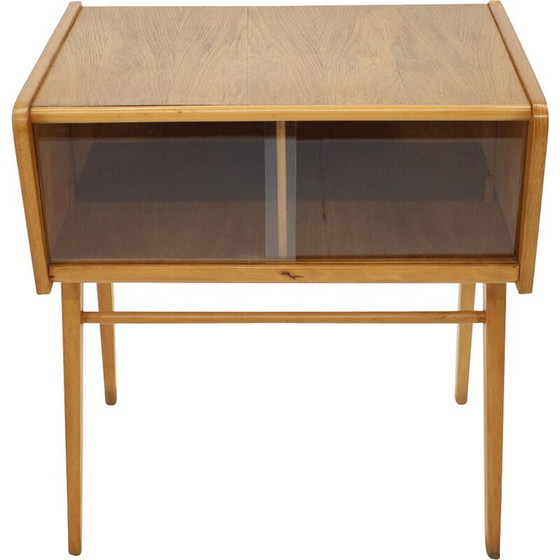 Image 1 of Armoire vintage en chêne et verre, Tchécoslovaquie années 1960