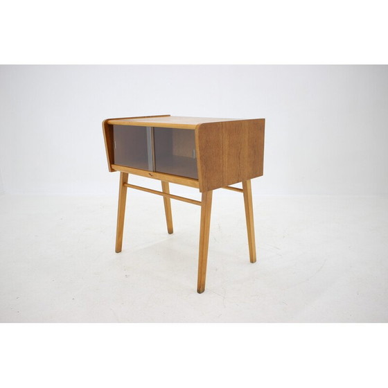 Image 1 of Armoire vintage en chêne et verre, Tchécoslovaquie années 1960