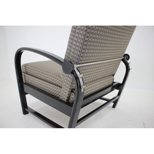 Paire de fauteuils réglables vintage par Kropacek Kozelka, Tchécoslovaquie années 1940