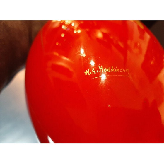 Image 1 of Vase vintage art nouveau peint par W. Ģ. Hodkinson of Doulton and co, 1902