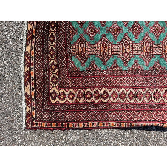 Image 1 of Tapis persan vintage noué à la main en laine et soie, 1970