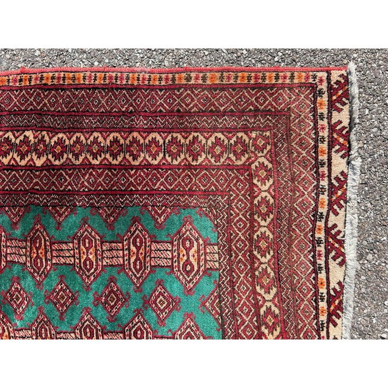 Image 1 of Tapis persan vintage noué à la main en laine et soie, 1970