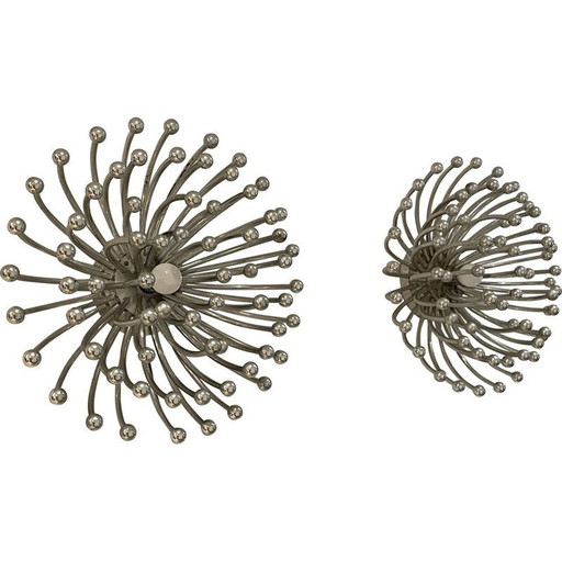 Paire d'appliques vintage Pistillo par Valenti Luce pour Studio Tetrarch, 1960