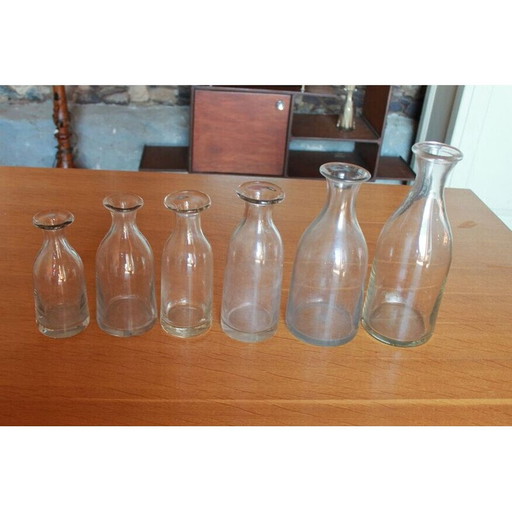 Ensemble de 6 carafes à cidre vintage