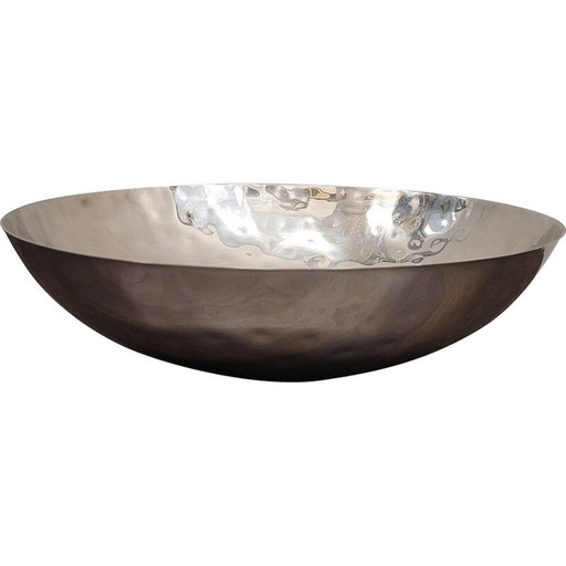 Centre de table vintage en aluminium, Italie 1970