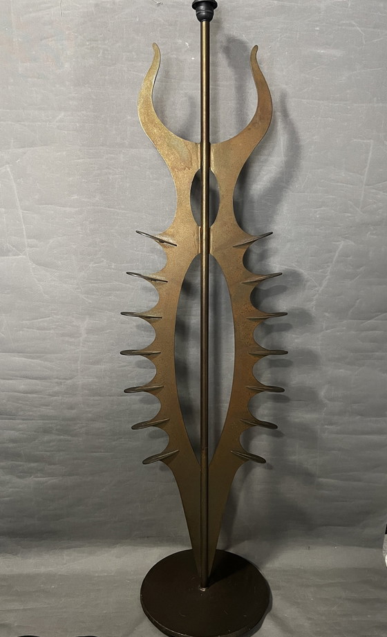 Image 1 of Lampadaire , Sculpture faite à la main. Brutaliste . Approx 1980 , Strange , Design
