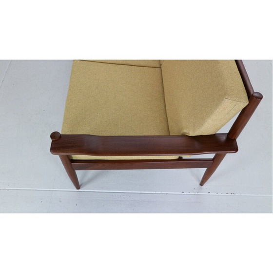 Image 1 of Lit de jour vintage en teck et tapissé par Walter Knoll pour Knoll Antimott, Allemagne années 1950