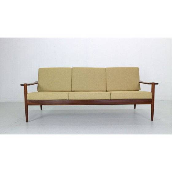 Image 1 of Lit de jour vintage en teck et tapissé par Walter Knoll pour Knoll Antimott, Allemagne années 1950