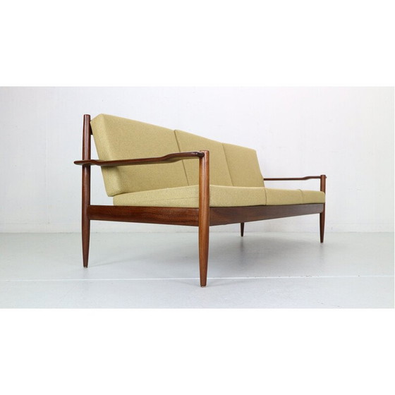 Image 1 of Lit de jour vintage en teck et tapissé par Walter Knoll pour Knoll Antimott, Allemagne années 1950