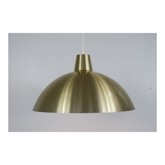 Image 1 of Lampe suspendue vintage en laiton Lyfa, danoise 1960