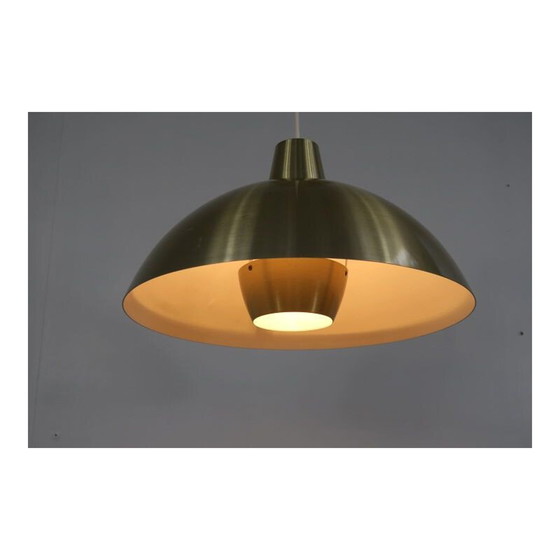 Image 1 of Lampe suspendue vintage en laiton Lyfa, danoise 1960