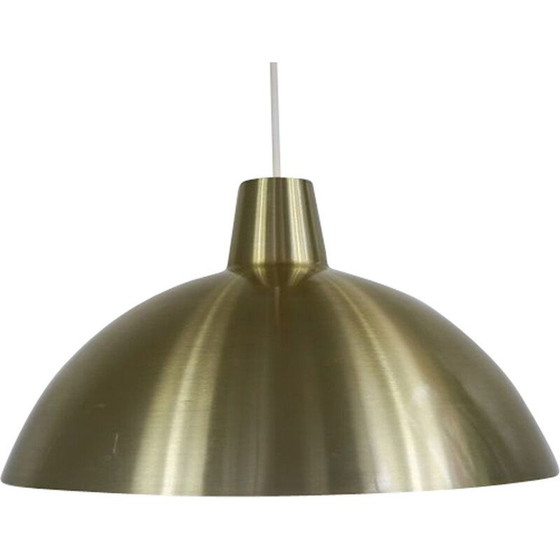 Image 1 of Lampe suspendue vintage en laiton Lyfa, danoise 1960