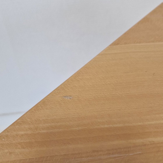 Image 1 of Ensemble de 3 tables triangulaires vintage en contreplaqué et métal pour Pin-Age, Danemark 1980