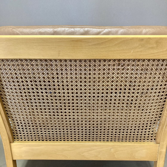 Image 1 of Suite de Trois Fauteuils Cuir Design Scandinave "Bernt Petersen" 1960