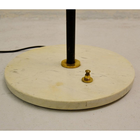 Image 1 of Lampadaire vintage en marbre et bras en laiton pour Stilnovo, 1950
