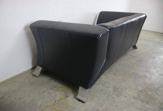 Image 1 of Rolf Benz 322 Club Canapé trois places Designer Canapé cuir noir