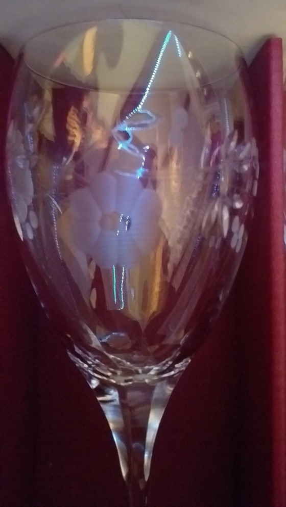 Image 1 of Flûtes Champagne Neuves 18 Cl Cristal D'Arques Modèle Sirius Verre Taillé