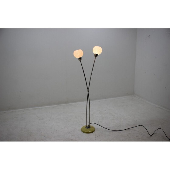 Image 1 of Lampadaire vintage en céramique émaillée en acier polychrome, Tchécoslovaquie
