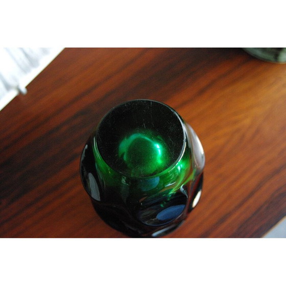 Image 1 of Vase vintage en verre bleu par Pavel Hlava