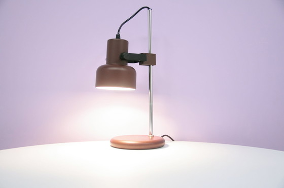 Image 1 of Lampe à poser en métal brun