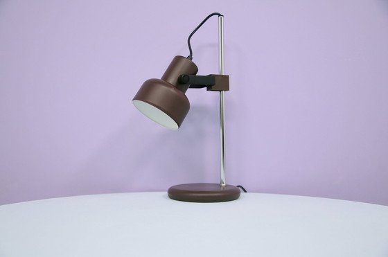 Image 1 of Lampe à poser en métal brun