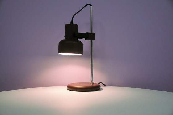 Image 1 of Lampe à poser en métal brun