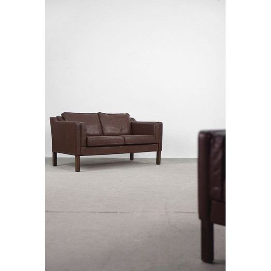 Image 1 of Paire de canapés en cuir scandinave vintage 1970