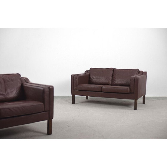 Image 1 of Paire de canapés en cuir scandinave vintage 1970