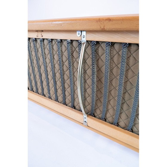 Image 1 of Canapé vintage 3 places en chêne et tissu de laine rouge par Hans J. Wegner et Getama 1960