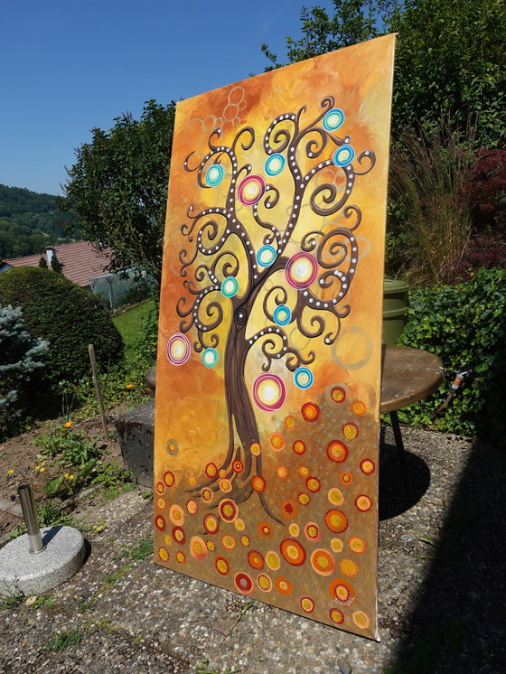 Image 1 of Ksavera- L'arbre de vie J377 - Xxxl Peinture