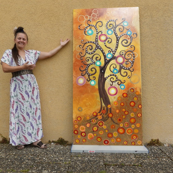 Image 1 of Ksavera- L'arbre de vie J377 - Xxxl Peinture