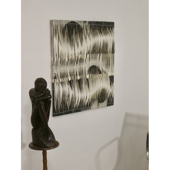 Image 1 of Peinture vintage avec effet de vague et de relief