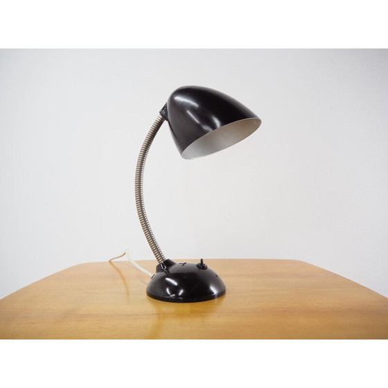Image 1 of Lampe de table vintage en bakélite noire par Eric Kirkman Cole, Tchécoslovaquie 1950